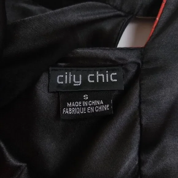 City Chic Power Poppy Dress Pin Up Fit And Flare Belted Womens Plus Size 16 Red - Picture 2 of 10